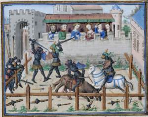 Jousts Between Knights on Horses and on Foot